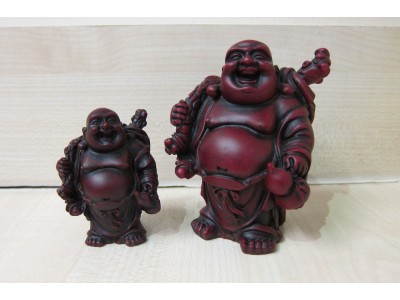 Shoushan Buddha Figure Holding a Gourd and Sack