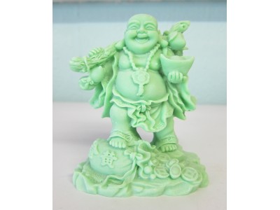 Lucky Glowing Green Chinese Buddha