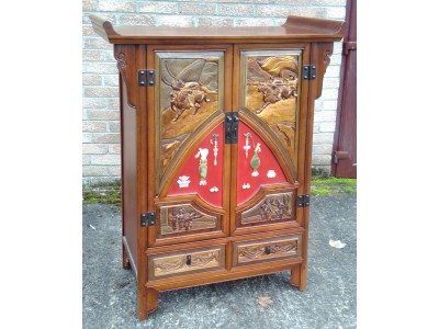 Chinese Elm Tall Cabinet