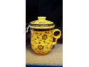 Chinese Yellow Mug with Lid and Infuser