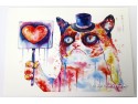 Grumpy Cat's Love Postcard Print