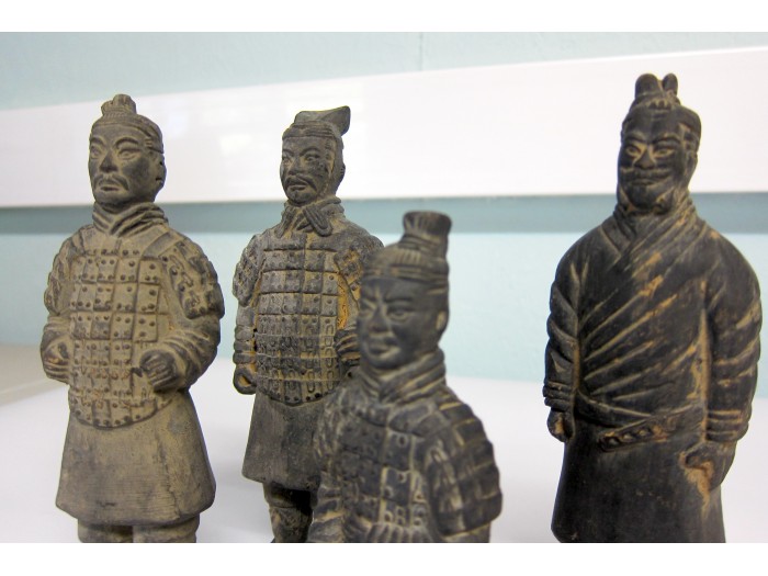 Set Of Four Replica Terracotta Army Figures, Terracotta Army Replica