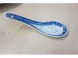 Chinese Rice Pattern Ceramic Spoon